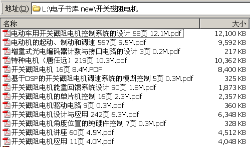 →→ 开关磁阻电机相关专辑 13册 59.3M ←←