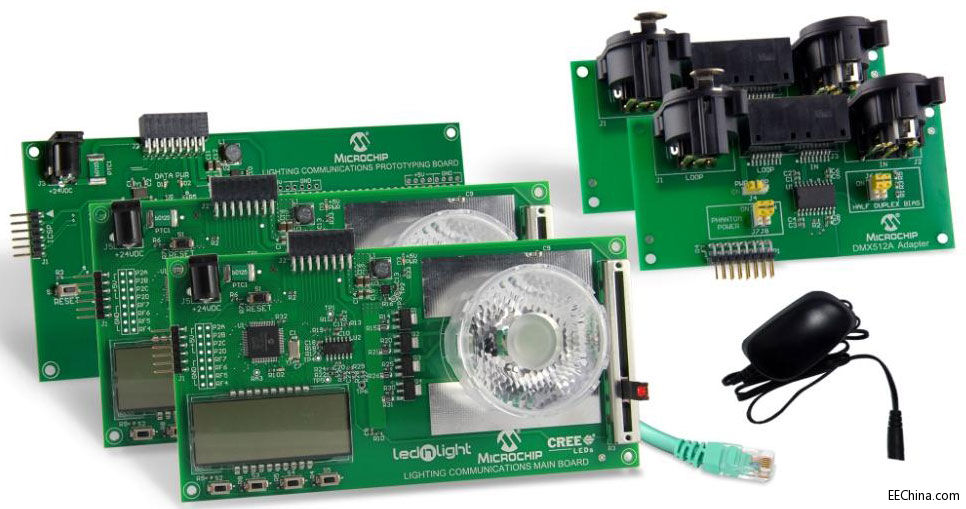 Microchip推出针对具通信功能的照明应用设计的照明通信开发平台