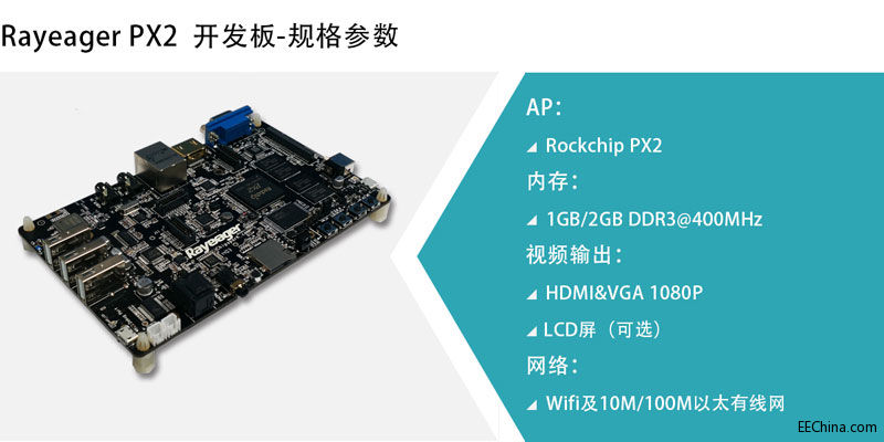 芯客推出Rayeager PX2 开发板，采用双Cortex-A9核心Rockchip PX2处理器