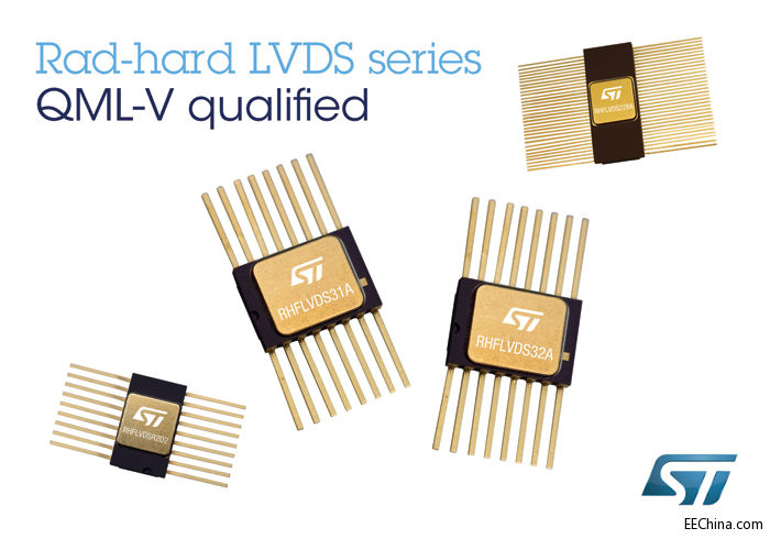 ST推出航天级LVDS 驱动器、接收器和多工器
