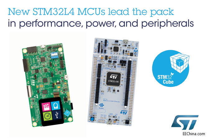 ST新的STM32L4微控制器性能和能效领跑超低功耗阵营，外设集成度同级最高