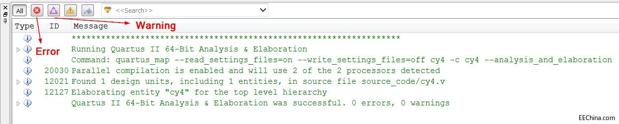勇敢的芯伴你玩转Altera FPGA连载43：基于仿真的第一个工程实例之Verilog语法检查