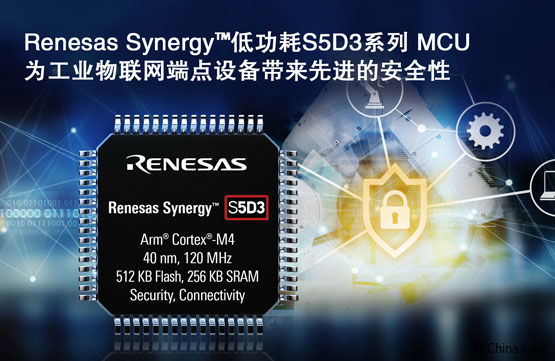 Renesas Synergy Platform新增低功耗S5D3 MCU产品组，为工业物联网端点设备提供高级别