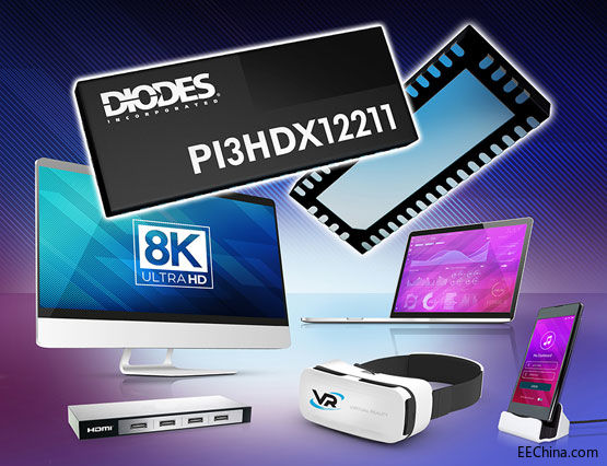 Diodes 公司推出业界首款 HDMI 2.1 线性转接驱动器，并针对新一代视讯应用进行优化