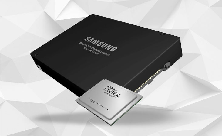 图：基于赛灵思 FPGA 的三星 SmartSSD 计算存储驱动器（ CSD ）