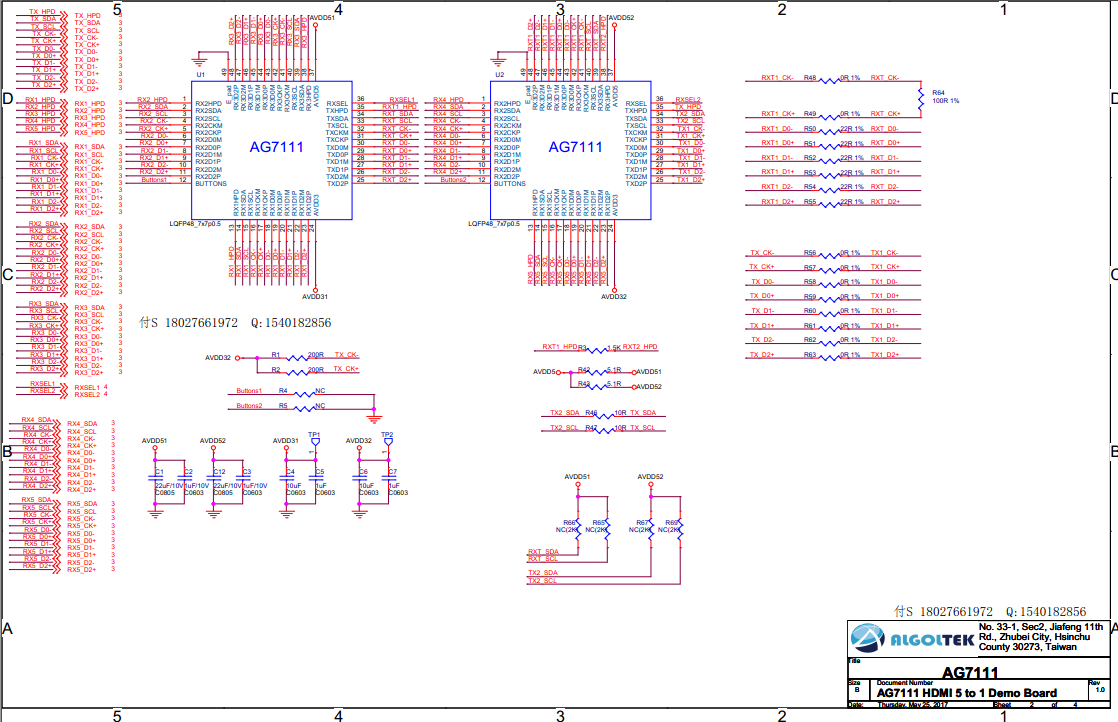 AG7111HDMI5切1显示转换设计电路图.png