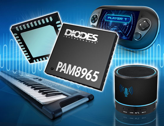Diodes Incorporated 推出高效率 D 类立体声音频放大器节省电池电量，同时提供绝佳音质