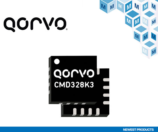 贸泽开售Qorvo CMD328K3低噪声放大器 适用于X波段和Ku波段卫星通信