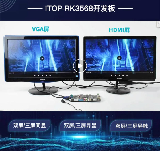 基于迅为3568开发板的多屏同/异显动态方案