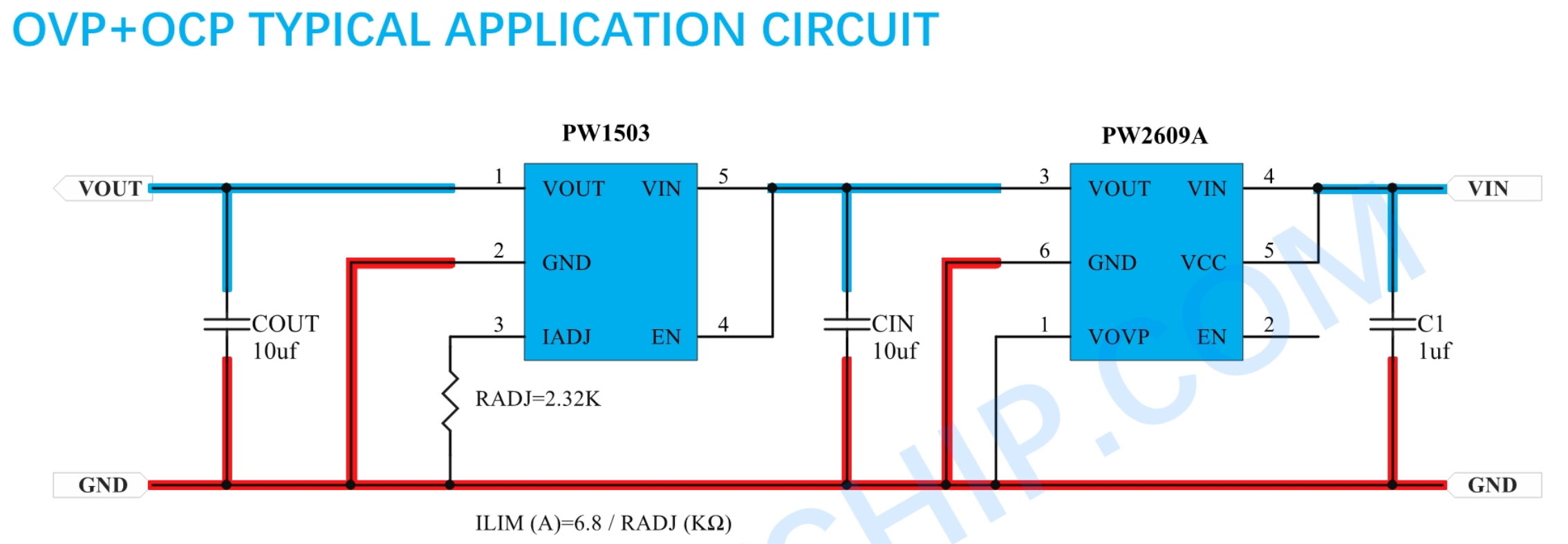 USB输入过压保护芯片，短路保护，适用于5V,6V，型号齐全0.5A-6A