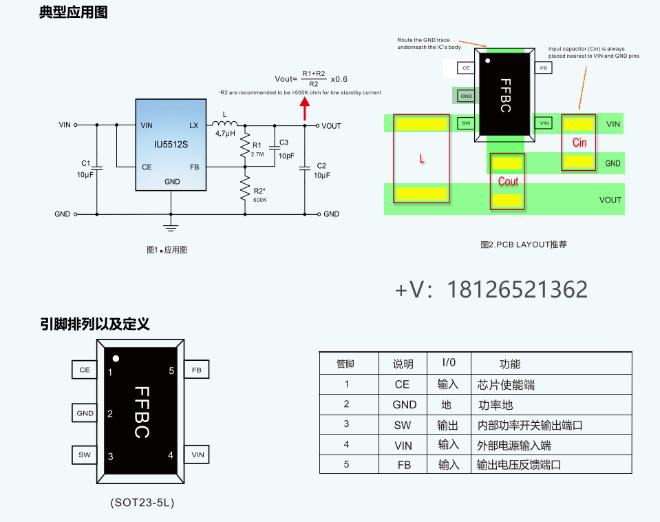 IU5512S低功耗,1M@1.0A降压稳压器