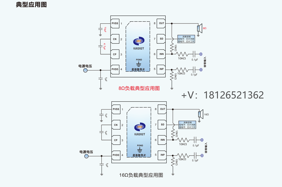 IU8202T单声道高性能音频驱动芯片