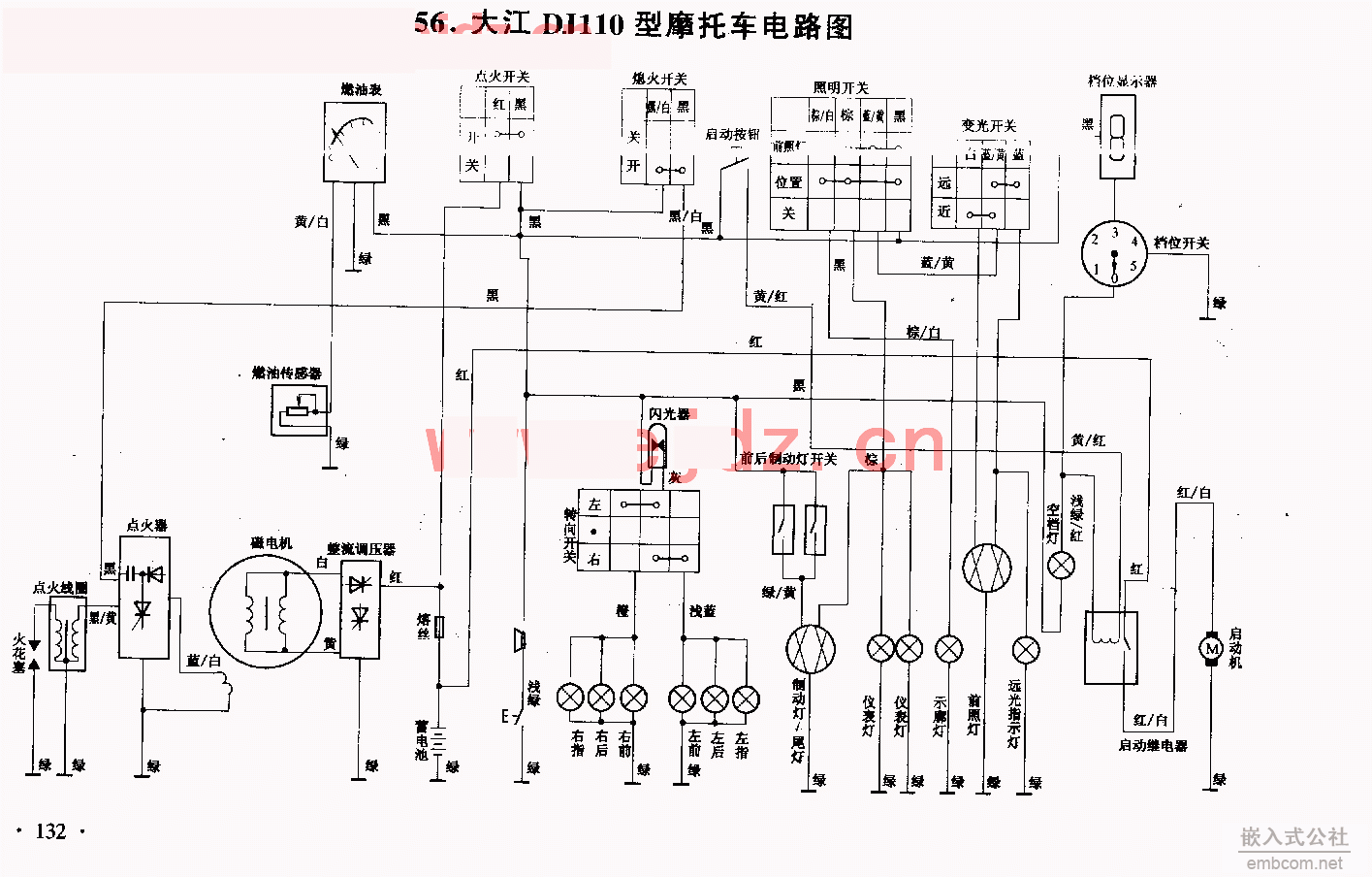 056大江DJ110摩托车电路图.gif