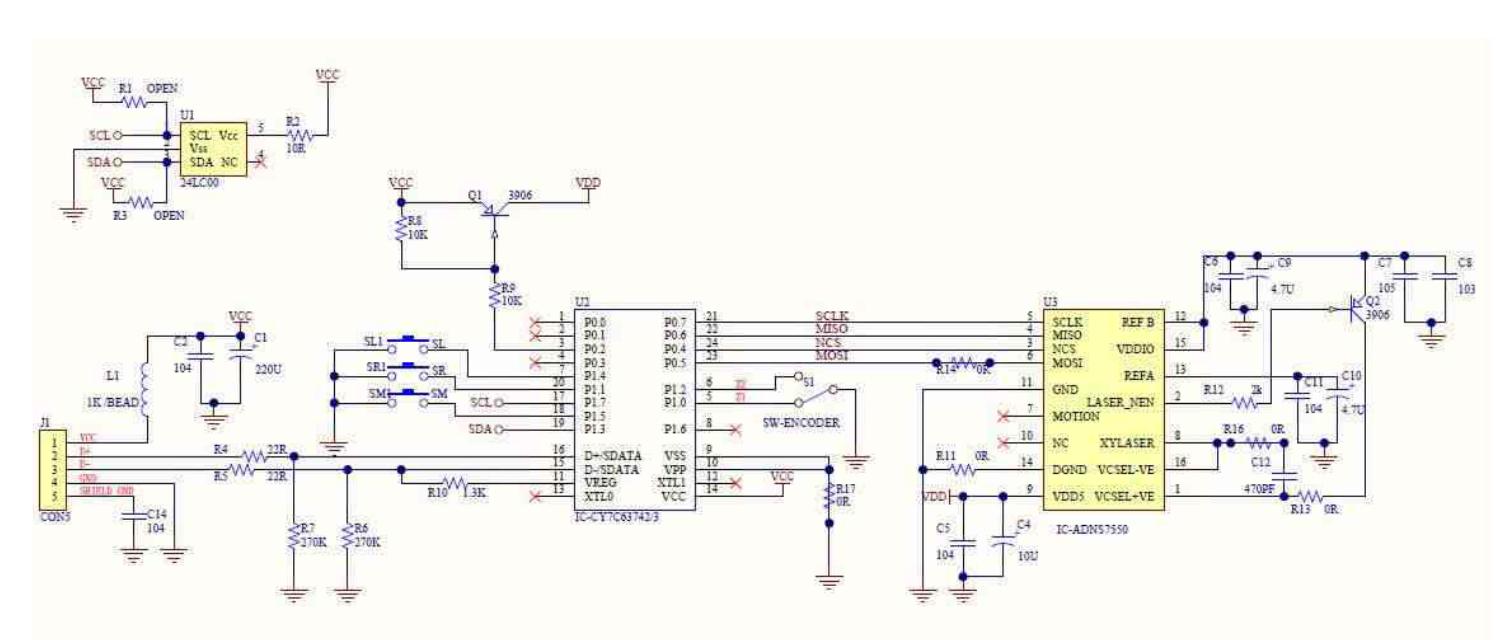 3键USB 有线激光游戏鼠标电路图 A7550+CY63743方案.jpg