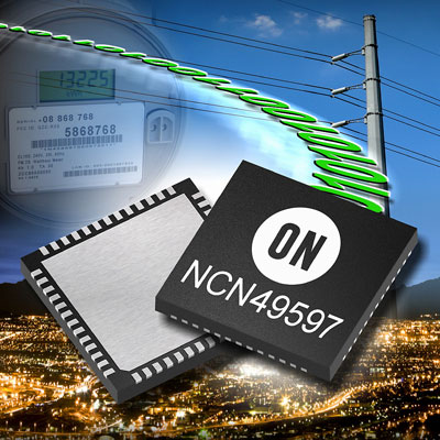 安森美推出电力线载波调制解调器SoC NCN49597 用于智能电表及建筑物自动化市场